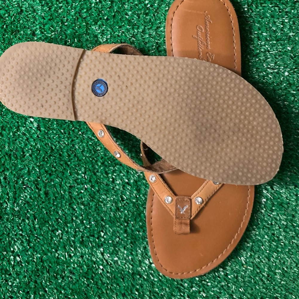 American eagle 🦅 brown leather with rhinestone accents size 7 euc -# - Picture 4 of 4